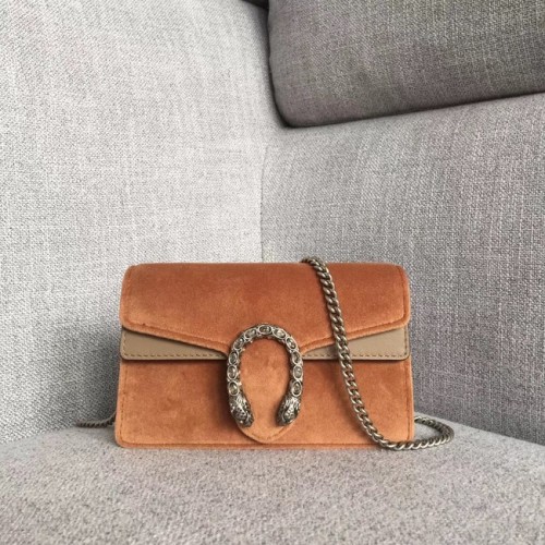 Gucci Dionysus Super Mini Tasche aus Samt 476432 Taupe
