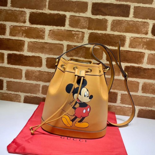 Gucci Disney x Micky Maus Kleine Beuteltasche 602692 Braun