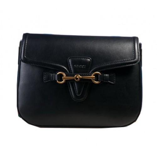 Gucci Emily Schultertasche aus Nappaleder 370835 Schwarz