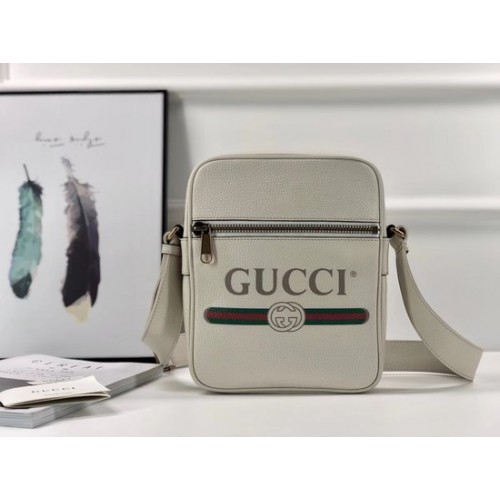 Gucci GG Kalbsleder Messenger Bags 523691 weiß