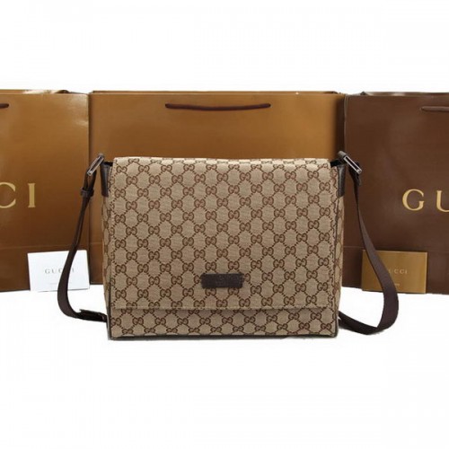 Gucci GG Canvas Kleine Umhängetasche 146236 Apricot