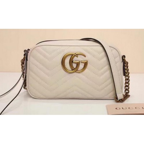 Gucci GG Marmont Matelasse Umhängetasche 447632 OffWhite