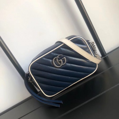 Gucci GG Marmont Matelasse Mini-Tasche 448065 Navy