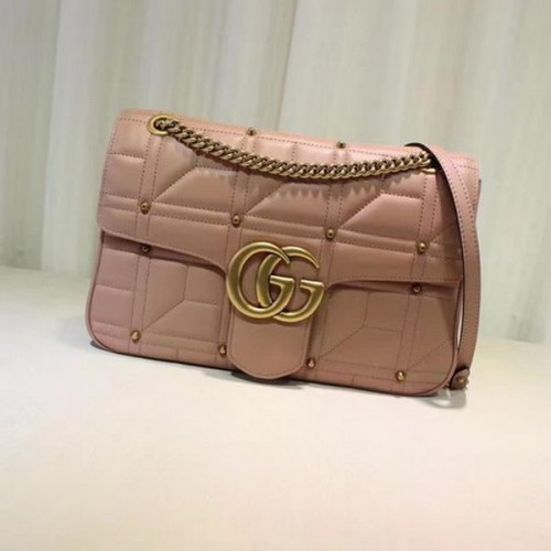 Gucci GG Marmont Mmatelasse Umhängetasche 443496 Rosa