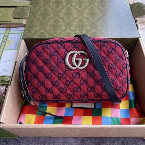 Gucci GG Marmont Multicolor kleine Umhängetasche 447632 rot