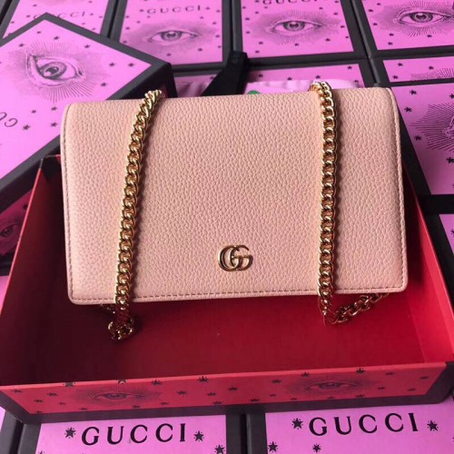 Gucci GG Marmont Original Kalbsleder Umhängetasche 497985 Nude