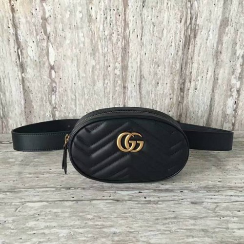 Gucci GG Marmont gesteppte Ledertasche 476434 Schwarz