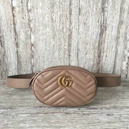 Gucci GG Marmont gesteppte Ledertasche 476434 Kamel