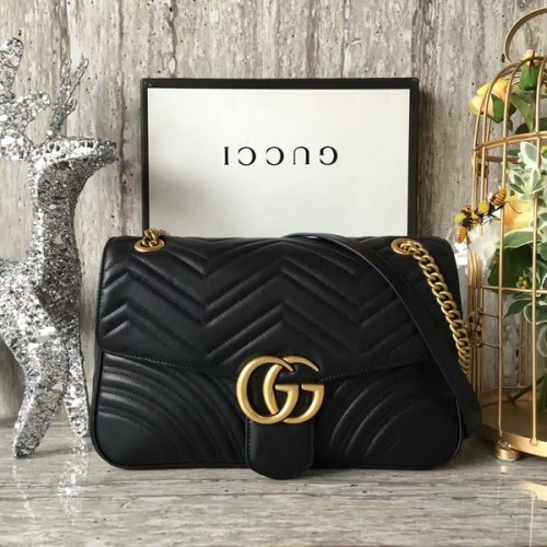 Gucci GG Marmont Samt Umhängetasche 443496A Schwarz