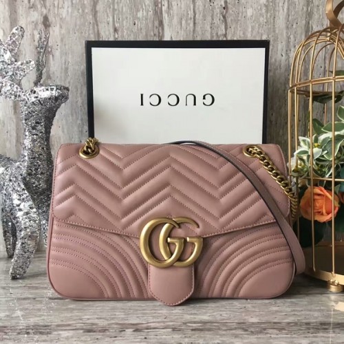 Gucci GG Marmont Velvet Umhängetasche 443496A Hellrosa