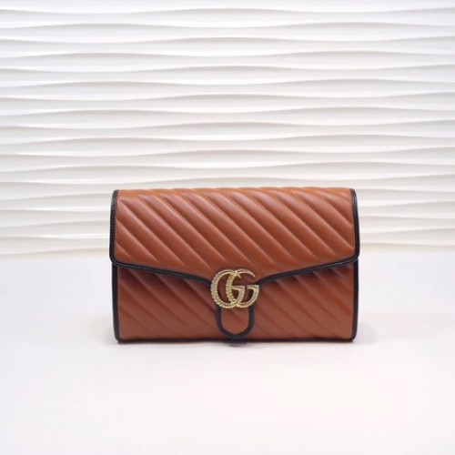 Gucci GG Marmont Clutch 498079 braun