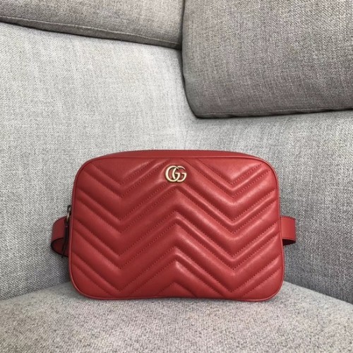 Gucci GG Marmont Matelasse Gürteltasche 523380 rot