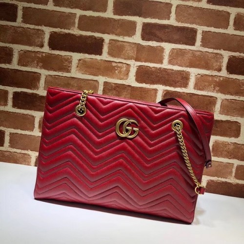 Gucci GG Marmont Matelasse Medium Tote 524578 rot