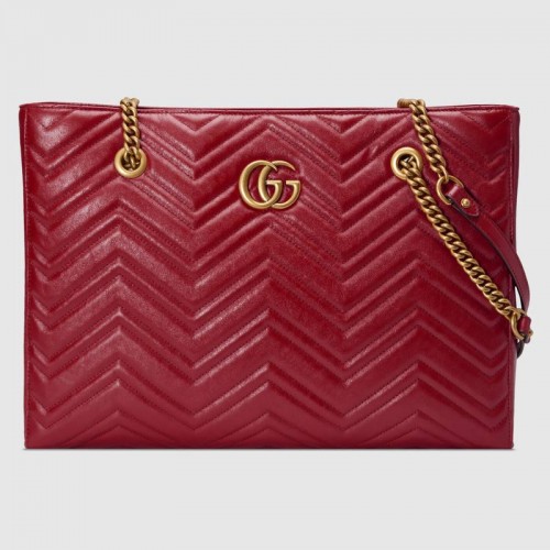 Gucci GG Marmont Matelasse Medium Tote 524578 rot