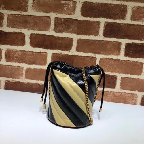 Gucci GG Marmont Mini-Eimertasche 575163 schwarz&apricot