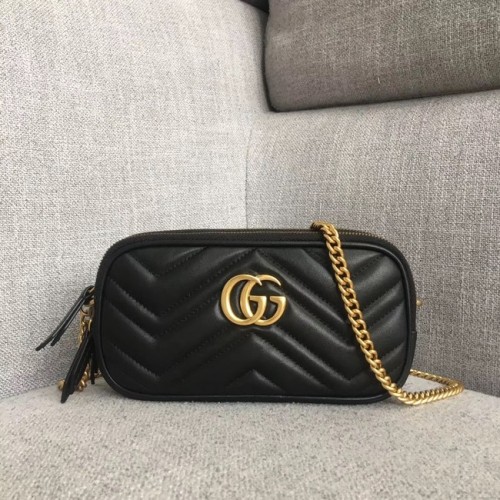 Gucci GG Marmont Mini-Kettentasche 546581 schwarz