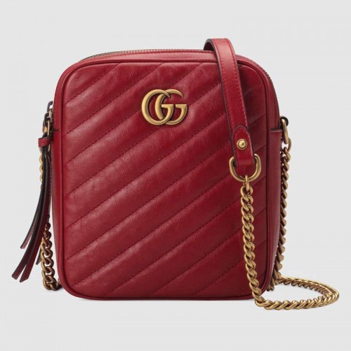 Gucci GG Marmont Mini-Umhängetasche 550155 Rot