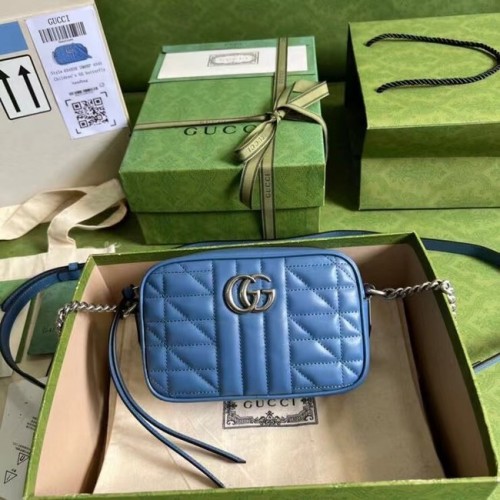 Gucci GG Marmont Mini-Umhängetasche 634936 blau