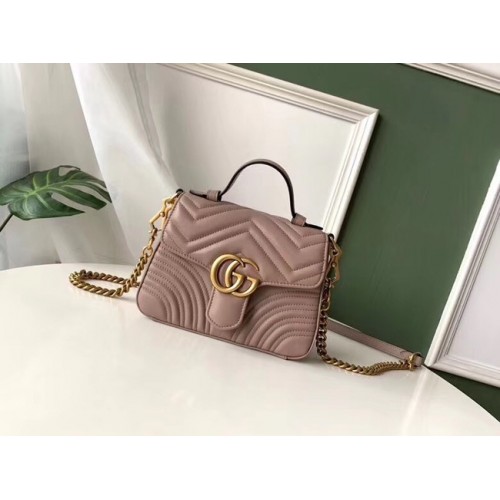 Gucci GG Marmont Mini-Henkeltasche 547260 Altrosa