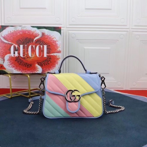Gucci GG Marmont Mini-Henkeltasche 547260 Mehrfarbig