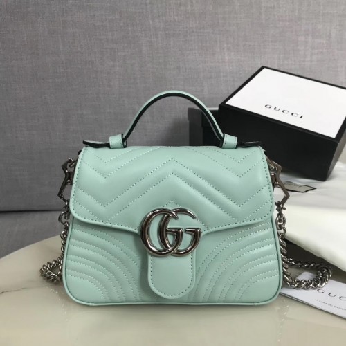 Gucci GG Marmont Mini-Henkeltasche 547260 hellgrün
