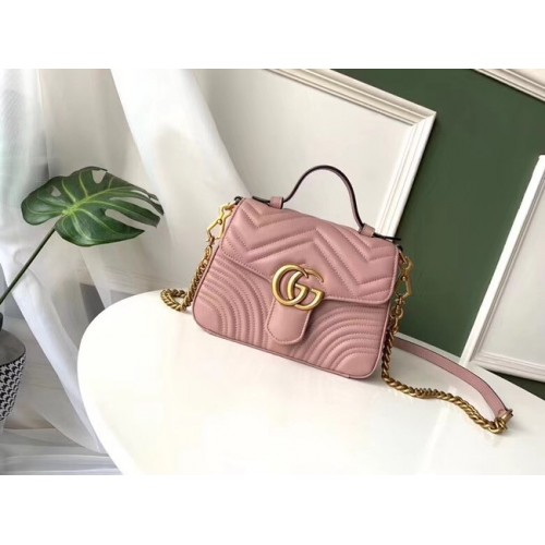 Gucci GG Marmont Mini-Henkeltasche 547260 rosa