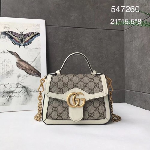 Gucci GG Marmont Mini-Henkeltasche 547260 weiß