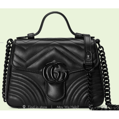 Gucci GG Marmont Mini-Henkeltasche 702563 schwarz