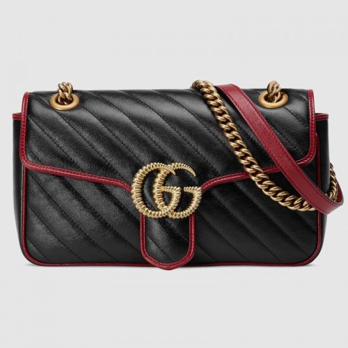 Gucci GG Marmont kleine Umhängetasche 443497 schwarz