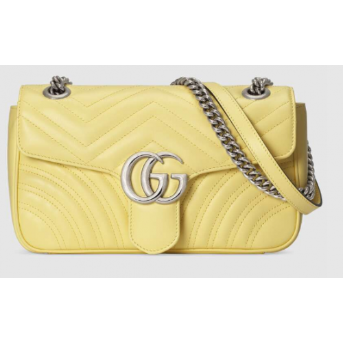 Gucci GG Marmont kleine Umhängetasche 443497 gelb