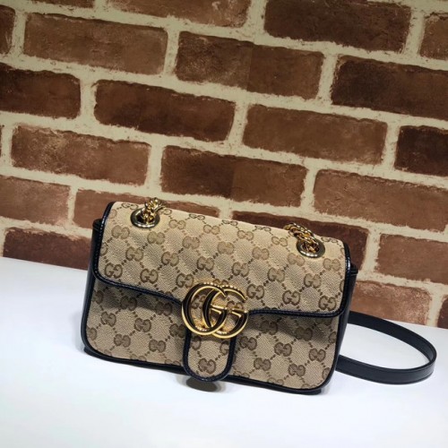 Gucci GG Marmont kleine Umhängetasche 446744 schwarz