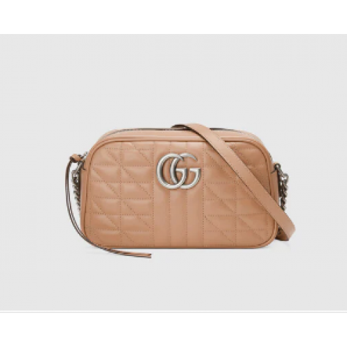 Gucci GG Marmont kleine Umhängetasche 447632 Rose beige
