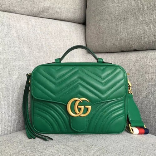 Gucci GG Marmont kleine Umhängetasche 498100 grün