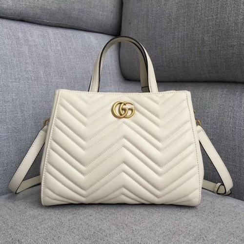 Gucci GG Marmont kleine Henkeltasche 448054 weiß