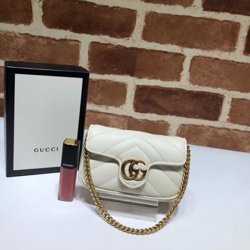 Gucci GG Marmont Super Clutch Tasche 575161 weiß