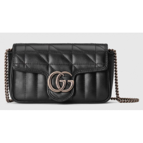 Gucci GG Marmont Super-Mini-Tasche 476433 schwarz