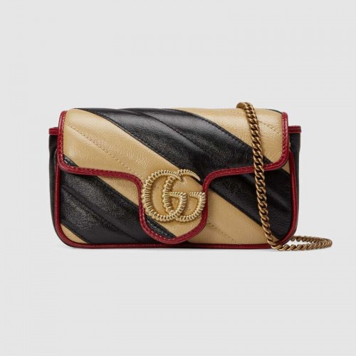Gucci GG Marmont Super-Mini-Tasche 574969 Cognac