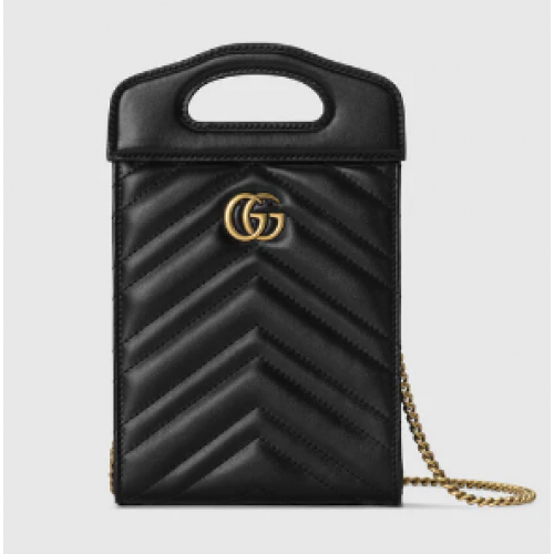 Gucci GG Marmont Mini-Tasche mit Griff oben 699756 schwarz