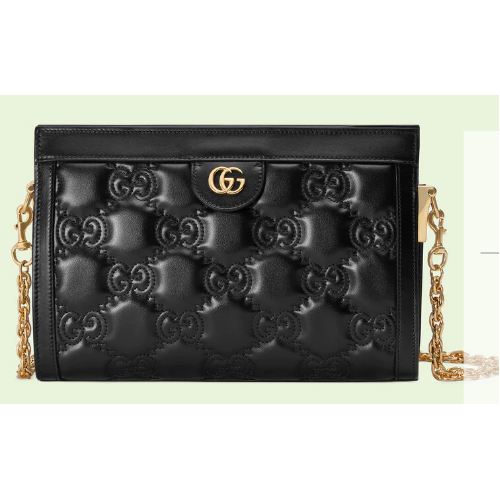 Gucci GG Matelasse Leder Umhängetasche 702200 schwarz