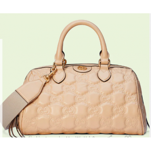 Gucci GG Matelasse Ledertasche mit Griff oben 702242 Beige