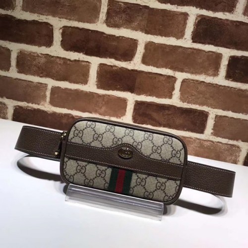 Gucci GG Original GG Gürteltasche aus Leder 519308 braun