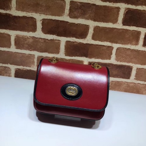 Gucci GG Original Leder Umhängetasche 576423 Rot