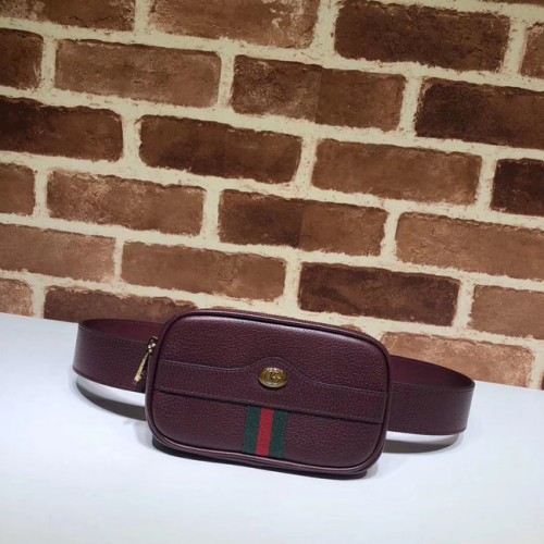 Gucci GG Original Gürteltasche aus Leder 519308 Burgund
