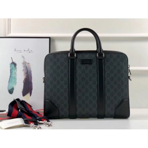 Gucci GG Original Leder Tragetasche 474135 schwarz