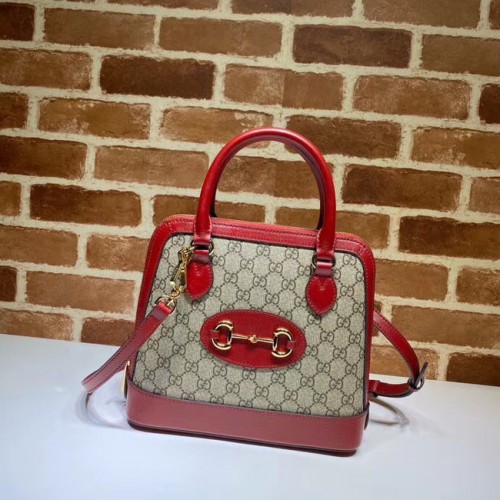 Gucci GG Supreme Canvas Top Handle Tasche 621220 rot