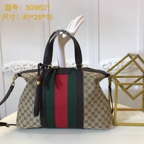 Gucci GG Supreme Canvas Tragetasche 309621 Kaffee