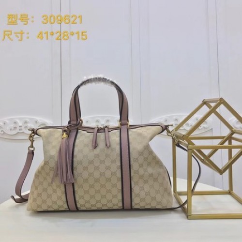 Gucci GG Supreme Canvas Tragetasche 309621 Rosa