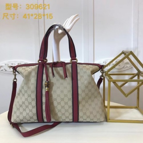 Gucci GG Supreme Canvas Tragetasche 309621 Rot