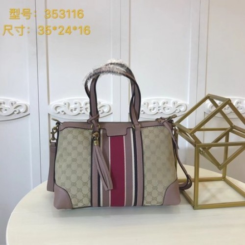 Gucci GG Supreme Canvas Tragetasche 353116 Rosa