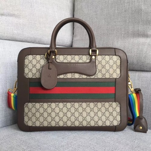 Gucci GG Supreme Canvas Einkaufstasche 484663 braun